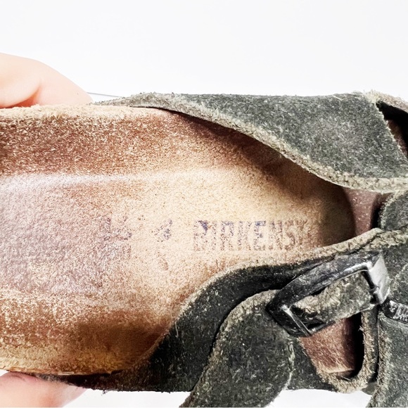 Birkenstock Arizona Black Suede Sandals Size 38 7 Women’s - Picture 4 of 5